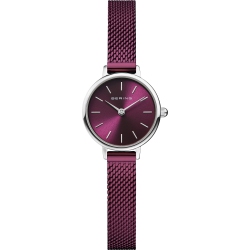 BERING Ladies Classic Stainless Steel Watch In Silver/purple In Multicolor