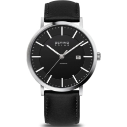 BERING Men's Solar Stainless Steel Watch In Silver/black In Multicolor
