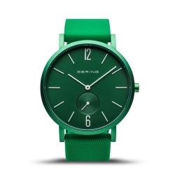 BERING Ladies Ultra Slim Aluminium Watch In Green/green In Multicolor