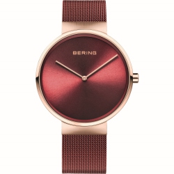 BERING Men's Classic Stainless Steel Watch In Rose Gold/red In Multicolor