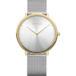 BERING Men's Ultra Slim Stainless Steel Watch In Gold/silver In Yellow