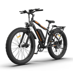 AOSTIRMOTOR S07-B Electric Bike, 750W 26Inch Fat Tire 48V Ebike for Adults With Removable Battery And Rack
