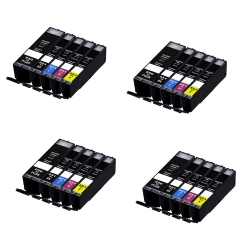 AXGEAR Canon Pgi250Xl Cli251Xl Ink Cartridge High Yield 4 Combo Pgbk/bk/c/m/y Pixma Mg5420