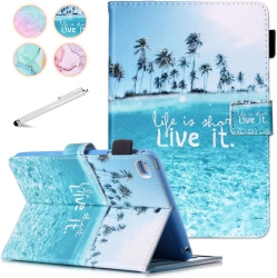 DOLAER Ipad Mini Case, F Mini 4 Mini 5 Mini 3/2/1 Smart Wake Sleep Case \w Kickstand [Card Slot & Pen Holder] Pu Leather Protective Cover for Apple