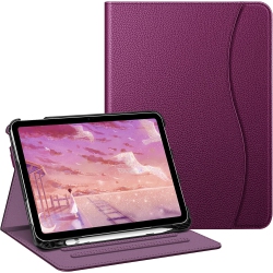 DOLAER F Case for Ipad 10Th Generation 10.9 Inch (2022 Model), Multi-Angle Viewing Protective Stand Cover With Pencil Holder & Pocket, Auto Sleep/wake