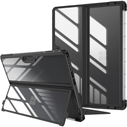 DOLAER F Hard Case for 13 Inch Microsoft Surface Pro 9 / Pro 9 5G (2022 Release) - Shockproof Folio Rugged Cover \w Clear Transparent Back Shell