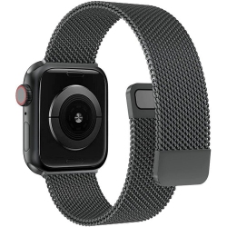 SUPERSHIELD Apple Watch Series 8 / 7 / 6 / 5 / 4 / 3 / 2 / 1 / Se Adjustable Magnetic Band, Stainless Steel Mesh Replacement Strap Wristband for Men