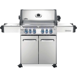 NAPOLEON Prestige 500 Bbq Grill, Stainless Steel, Propane Gas - P500Rsibpss-3 \w Infrared Rear And Side Burner, Premium Barbecue Gas Cart For