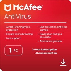 MCAFEE Antivirus Software (1 PC 1 Year English) - Digital Download