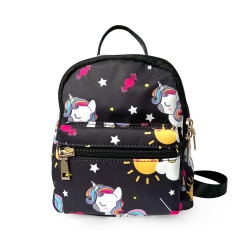 NICCI Kids Backpack With Unicorn Print In Black