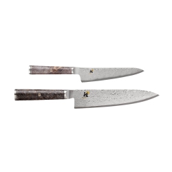 MIYABI 5000 Mcd 67 2 Piece Santoku And Prep Knife Set In Brown
