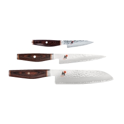 MIYABI 6000 Mct 3 Piece Knife Set In Brown
