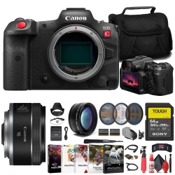 CANON Eos R5 C Mirrorless Cinema Camera + 16MM Lens + 64GB Card + More