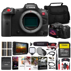CANON Eos R5 C Mirrorless Cinema Camera + 4K Monitor + Mic + 64GB Card + Bag + More
