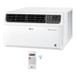 LG 8, 000 Btu Dual Inverter Smart (Wi-Fi) Window Air Conditioner, Cools 350 Sq.ft, Ultra Quiet, 35% Energy Savings, Works \w Thinq, Alexa, Google &