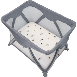 KUSHIES Cotton Percale Fitted Playard Sheet - Sun