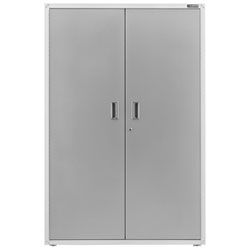 Gladiator Heavy Duty Welded Steel Office Storage Cabinet (GAJG48KDYG) - Silver Tread