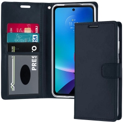 XCRS Folio Magnetic Wallet Cover, Pu Leather Pouch With Card Slot And Stand Case for Motorola G Play (6.5 Inches) 2023