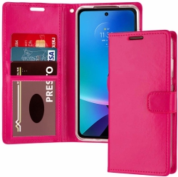 XCRS Folio Magnetic Wallet Cover, Pu Leather Pouch With Card Slot And Stand Case for Motorola G Play (6.5 Inches) 2023