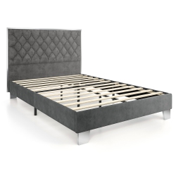 COSTWAY Full/queen Upholstered Bed Mattress Foundation With Button Tufted Velvet Headboard