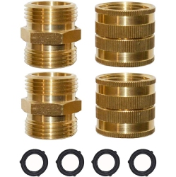 GENERIC Hose Connector Garden Hose Adapter Double Male 3/4" With Female Hose Swivel Double Female 3/4" Ght Garden Hose