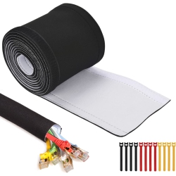 GENERIC Cable Management Sleeves (12 Pack Straps Included) Neoprene Cord Organizer for Tv USB PC Computer Network Wires (120