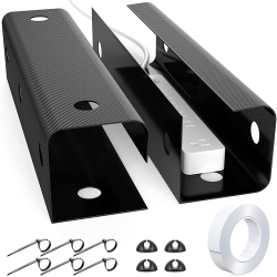 GENERIC Under Desk Cable Management Cable Tray With Mounting Tape, 2 Pack Organizer Cable Tray for Cords Wires Power