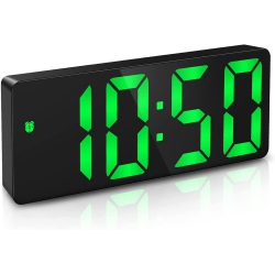 GENERIC Digital Alarm Clock, Small Desk Clock, Led Alarm Clock With USB Port for Charging, Snooze, Adjustable Brightness