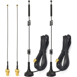 GENERIC Dual Band Wifi 2.4Ghz 5Ghz 5.8Ghz 9Dbi Magnetic Base Rp-SMA Male Antenna 15Cm Ipex Ipx U.fl to Rp-SMA Female