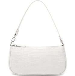 GENERIC Shoulder Bags for Women Small Purse Y2K Handbag Crocodile Pattern Clutch 90S Purses In White