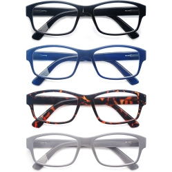 GENERIC Reading Glasses Men Oversized Readers Large Square Frame Glasses Reading for Men Comfortable Flexible Spring Hinge 4