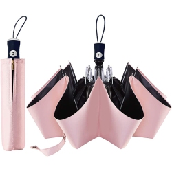 GENERIC Uv Sun Umbrella Compact Folding Travel Umbrella Auto Open Close Compact Folding Rain Umbrellas for Women Men