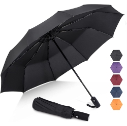GENERIC Travel Umbrella Windproof 45 Inch - Parapluie Compact Solide 10 Ribs Packable Umbrellas Compact Automatic Small