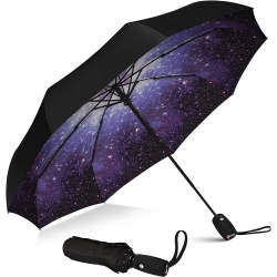 GENERIC Windproof Travel Umbrella - Wind Resistant, Small - Compact, Light, Automatic, Strong, Mini, Folding