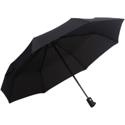 GENERIC Auto Open Close Lightweight Windproof Travel Umbrella (8 Rips Black)