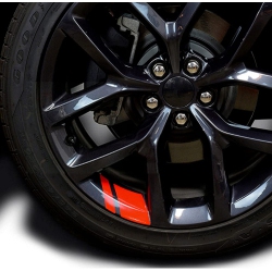 GENERIC Wheel Decals Hash Stripe Stickers Fits 18"- 21" Wheels, 6PCs Reflective Car Wheel Rim Decal Stripes Decoration