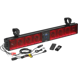 BOSS AUDIO SYSTEMS Boss Brt36RGB 36" Ipx5 Rated Atv/utv Sound Bar Featuring Built-In Class A/b Amplifier, Internal Bluetooth