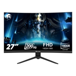 HAJAAN 27 Inch Fhd Curved Gaming Monitor With RGB Backlight - 200Hz Refresh Rate | Wall Mount Support | HDMI, Dp, USB Port - (X2725C)