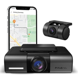 FINEVU Gx1000 2K Qhd Dual-Channel Dash Cam | 2K, Gps, Wifi, Parking Mode, Adas