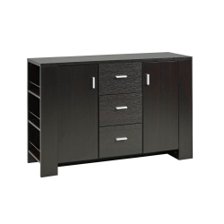 BRASSEX INC. Ashton Buffet Server With 3 Storage Drawers In Dark Cherry