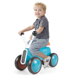 GYMAX Baby Balance Bike for 10-24 Months Riding Toy No Pedal for Boys & Girls In Blue