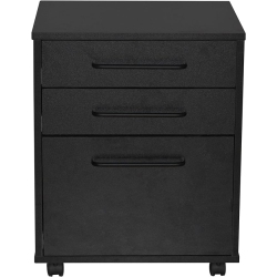 MOUSTACHE 3 Drawers File Cabinet, Under Desk Vertical Rolling Mobile Filing Cabinet With 4 Casters for Letter Sized Documents