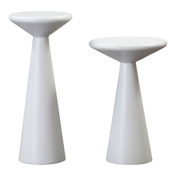 TOV FURNITURE Gianna 20"h Transitional Stone Accent Tables In (Set Of 2) In White