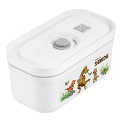 ZWILLING Dinos S Dinos Vacuum Lunch Box, Plastic, White-Grey