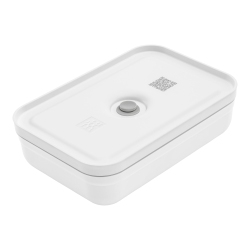 ZWILLING Fresh & Save L Flat Divided Meal Prep Container, Plastic, White-Grey