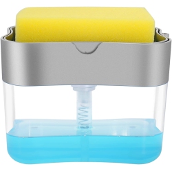 ISTAR Dish Soap Dispenser With Sponge Holder Countertop Soap Pump Dispenser for Kitchen Sink Dishwashing Soap Dispenser