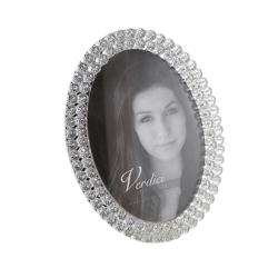 ELEGANCE Photo Frame - Oval With Crystals 5X7