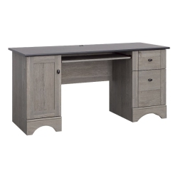 SAUDER Engineered Wood Computer Desk In Mystic Oak Finish W/ Raven Oak Accent