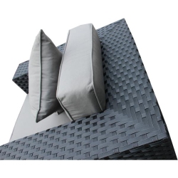 WD PATIO Venetian Outdoor Patio Set - Wicker/aluminum - Graphite In Grey