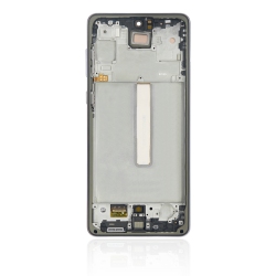 ESOURCE PARTS Refurbished (Excellent) - Replacement Oled Assembly With Frame Compatible for Samsung Galaxy A73 (A735 / 2022) (Gray)